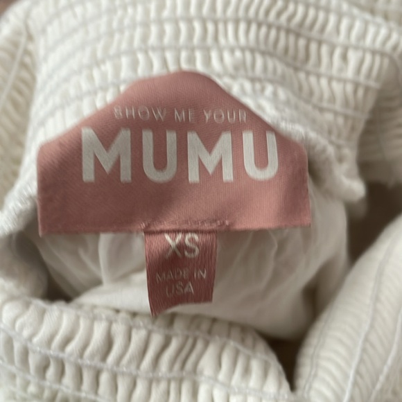 Show Me Your Mumu Puff Sleeve linen mini dress - Picture 2 of 2